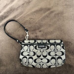 Coach Grey/Black Wristlet